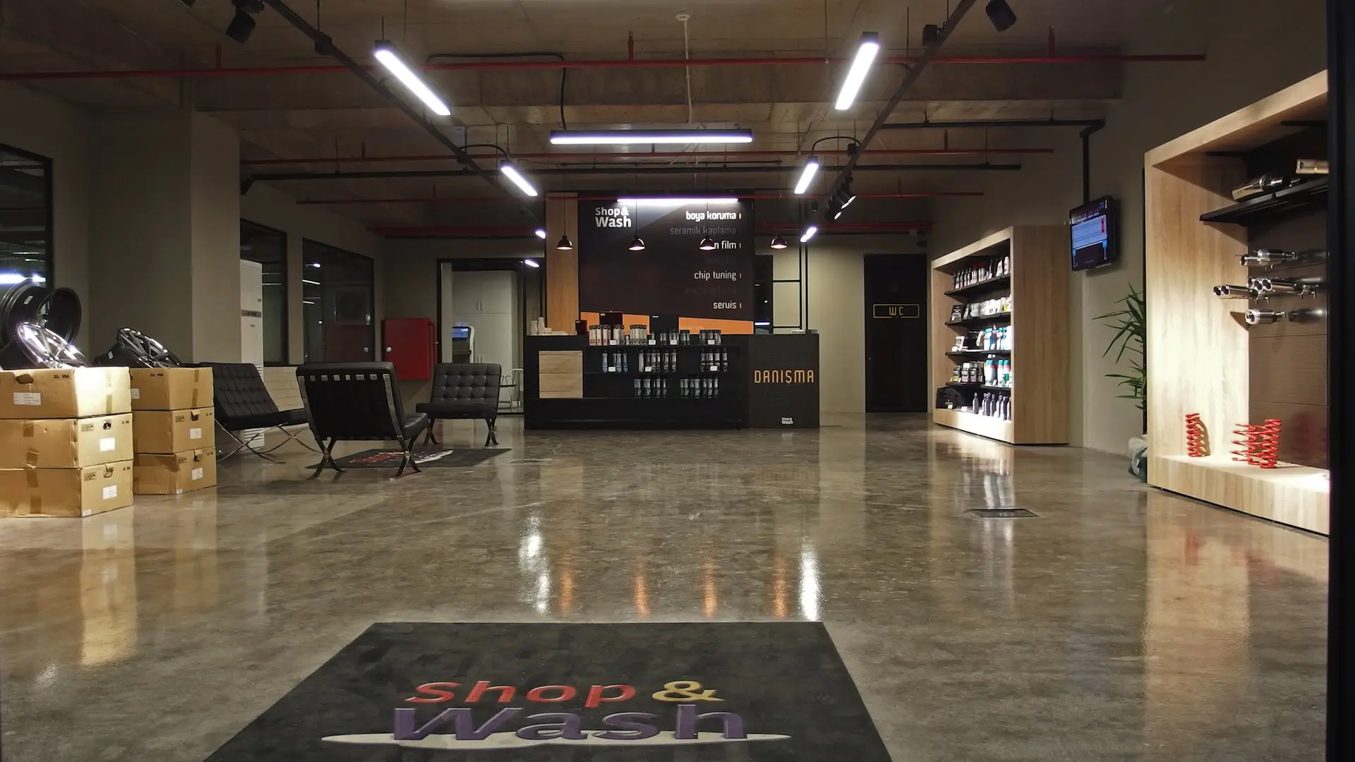 SHOP _ WASH POINT BORNOVA | İÇ MİMARLIK HİZMETLERİ | ARCHITECTS | MİMARLIK HİZMETLERİ | INTERIOR DESIGNER | SHOP DESIGN | STORE INTERIOR